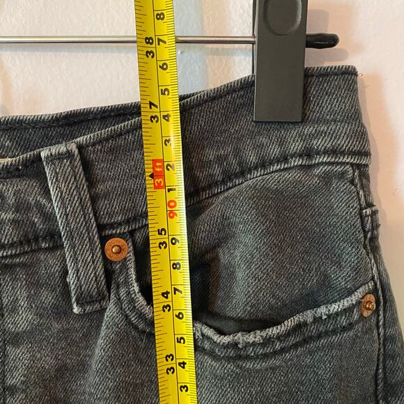 Levi's Wedgie Straight Black Gray Button Fly High Waisted Jeans Women's size 29 - Picture 11 of 14